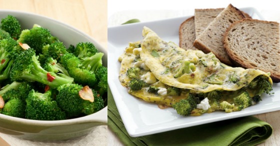 Omlet od jaja i brokolija - zdrava ishrana.